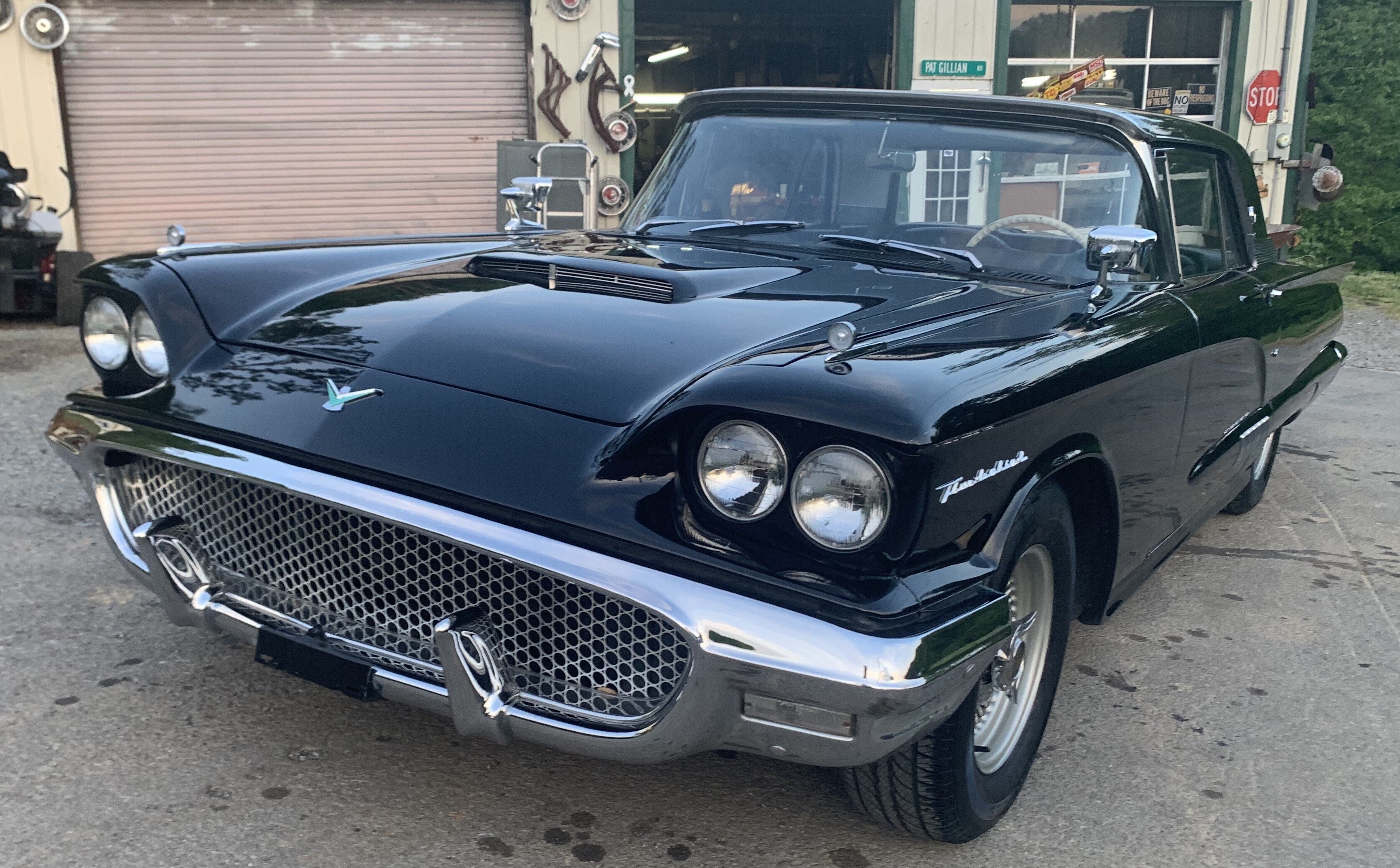Thunderbird 1956 56 57 ManCave Dad Birthday opening hood  Fathers Day classic muscle car Blown Ford FREE SHIPPINGInsurance