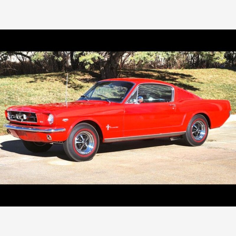 1965 mustang fastback red