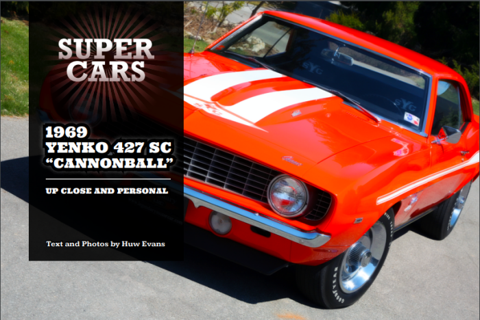 1969 YENKO 427 SC "CANNONBALL"