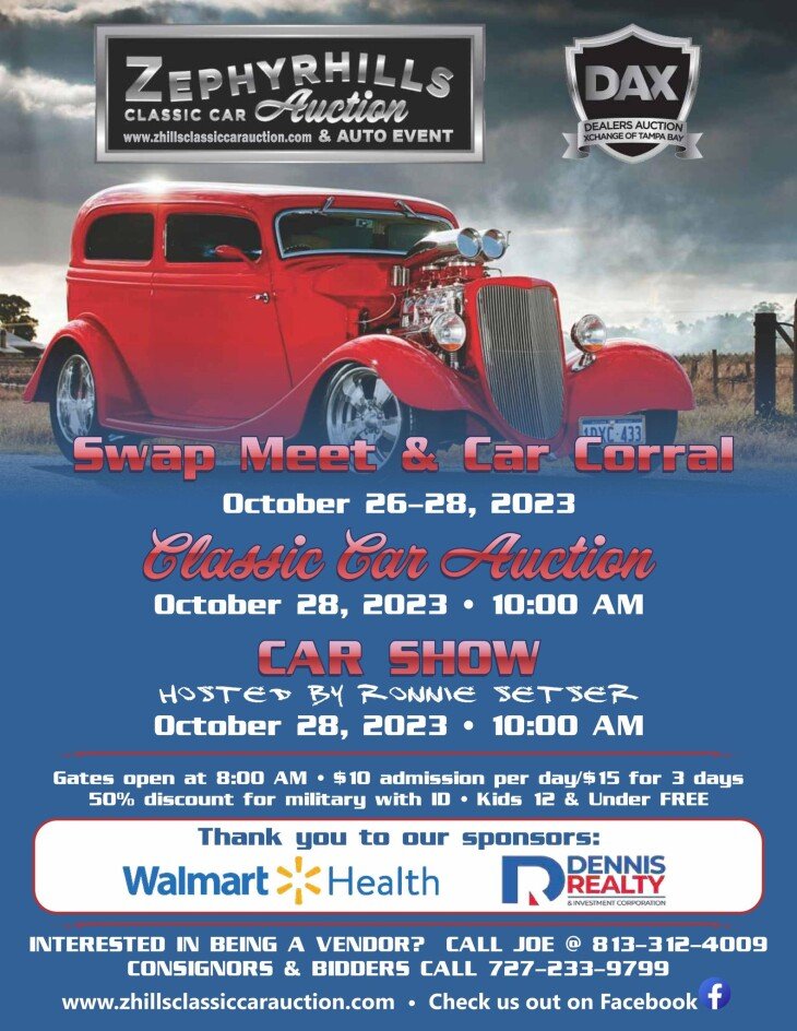 Zephyrhills Fall Classic Car Auction & Auto Event NOW SEEKING